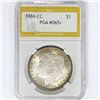 Image 1 : 1884-CC Morgan Silver Dollar PGA MS65+