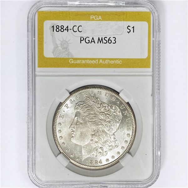 1884-CC Morgan Silver Dollar PGA MS63