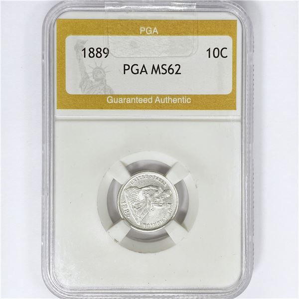 1889 Seated Liberty Dime PGA MS62