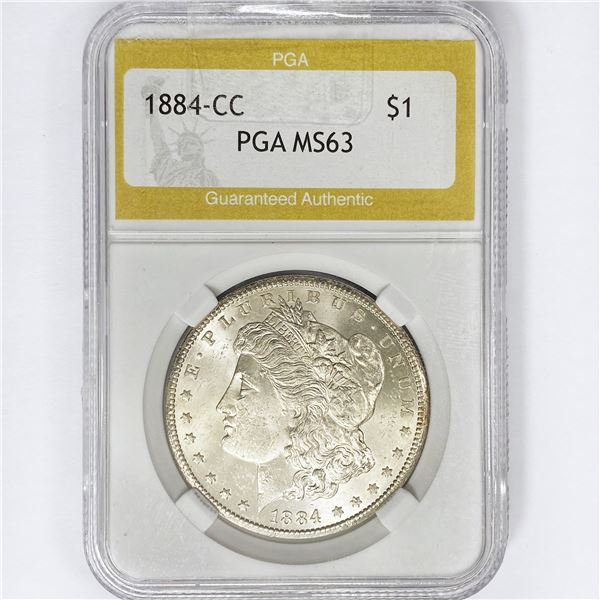 1884-CC Morgan Silver Dollar PGA MS63