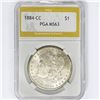 Image 1 : 1884-CC Morgan Silver Dollar PGA MS63