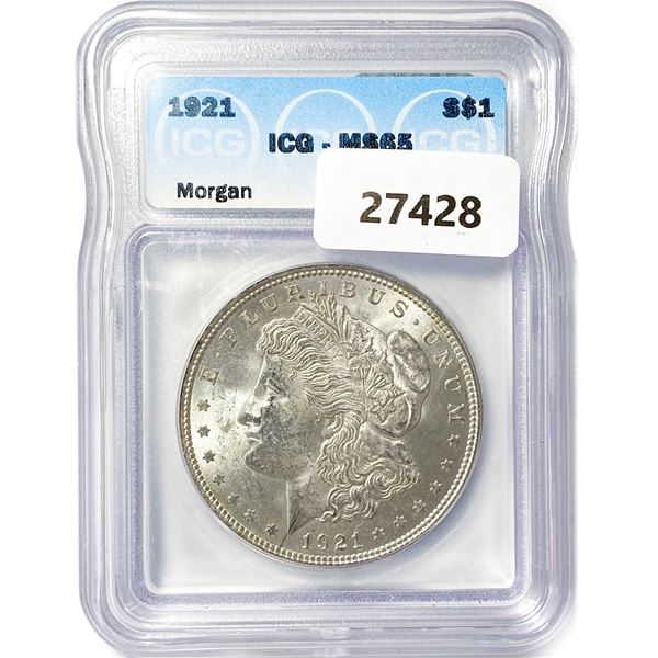 1921 Morgan Silver Dollar ICG MS65