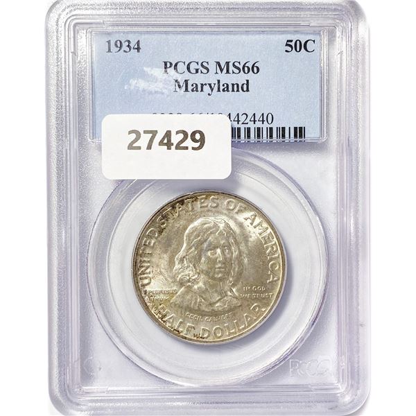1934 Maryland Half Dollar PCGS MS66