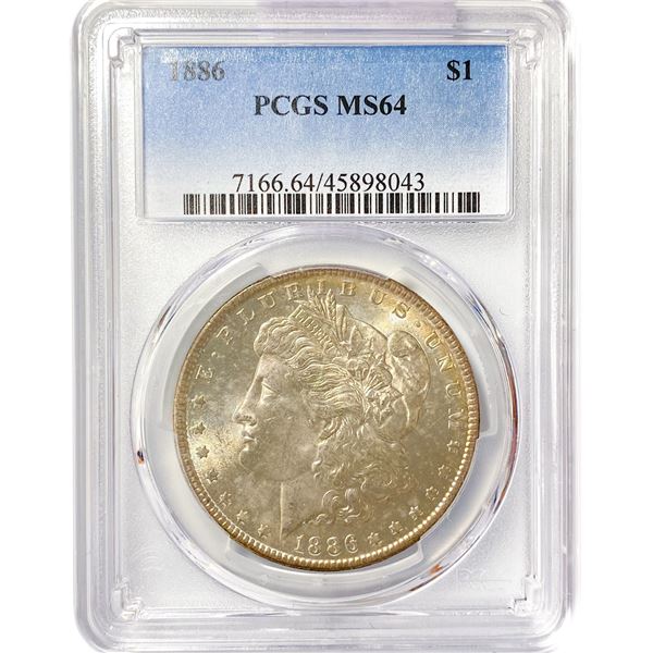 1886 Morgan Silver Dollar PCGS MS64