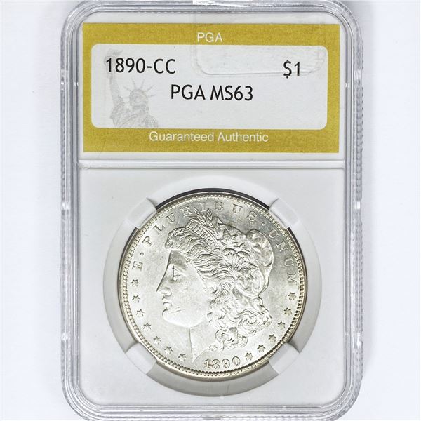 1890-CC Morgan Silver Dollar PGA MS63