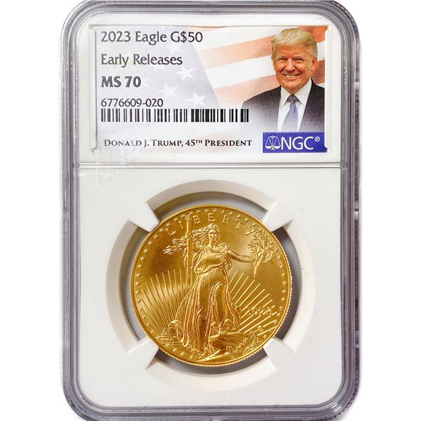 2023 $50 1oz Trump AGE NGC MS70