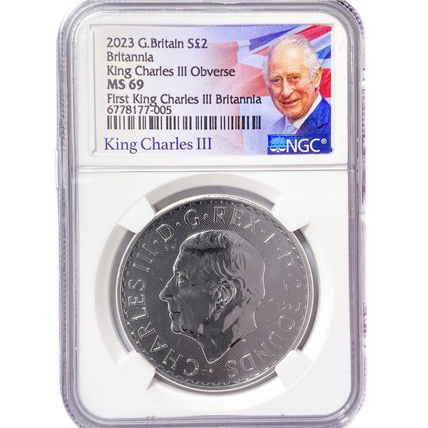 2023 1oz G.B. S2Â£ NGC MS69 King Charles III