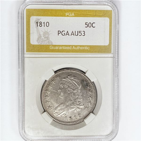 1810 Capped Bust Half Dollar PGA AU53