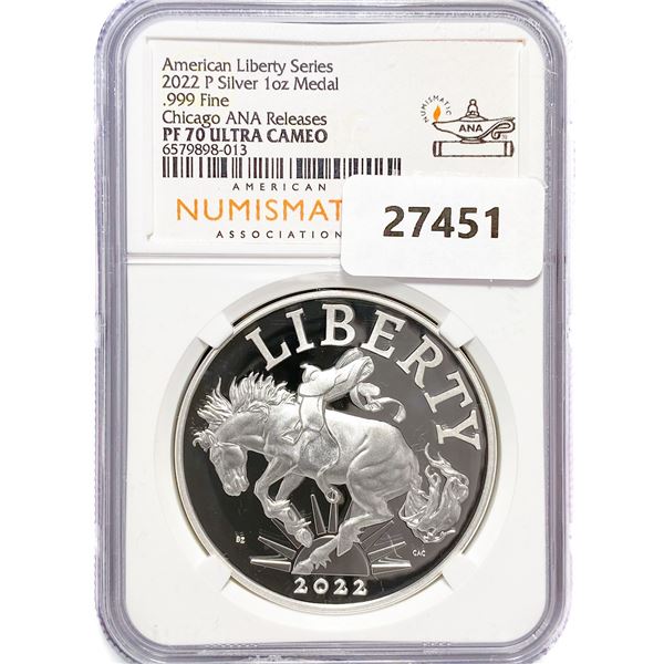 2022-P Liberty Silver Medal PCGS PR70 UC