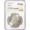 Image 1 : 1890-S Morgan Silver Dollar NGC MS62