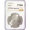 Image 1 : 1890-S Morgan Silver Dollar NGC MS62