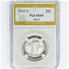 Image 1 : 1917-S Standing Liberty Quarter PGA MS64