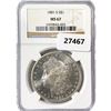 Image 1 : 1881-S Morgan Silver Dollar NGC MS67