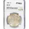 Image 1 : 1886 Morgan Silver Dollar NGC MS63