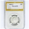 Image 1 : 1840-O Seated Liberty Quarter PGA AU55