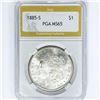 Image 1 : 1885-S Morgan Silver Dollar PGA MS65