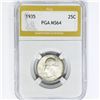 Image 1 : 1935 Washington Silver Quarter PGA MS64