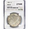 Image 1 : 1886 Morgan Silver Dollar NGC MS63