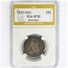 Image 1 : 1825/4(2) Capped Bust Quarter PGA VF30 Browning 2