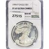 Image 1 : 1994-P American Silver Eagle NGC PF69 UC