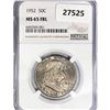 Image 1 : 1952 Franklin Half Dollar NGC MS65 FBL