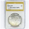 Image 1 : 1878 8TF Morgan Silver Dollar PGA MS63 DMPL