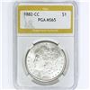 Image 1 : 1882-CC Morgan Silver Dollar PGA MS65