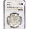 Image 1 : 1890-S Morgan Silver Dollar NGC MS62