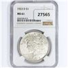 Image 1 : 1923-D Silver Peace Dollar NGC MS61