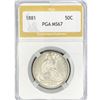 Image 1 : 1881 Seated Liberty Half Dollar PGA MS67