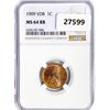 Image 1 : 1909 VDB Wheat Cent NGC MS64 RB