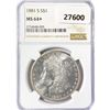 Image 1 : 1881-S Morgan Silver Dollar NGC MS64+