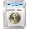 Image 1 : 1941 Walking Liberty Half Dollar ICG MS64