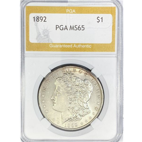 1892 Morgan Silver Dollar PGA MS65