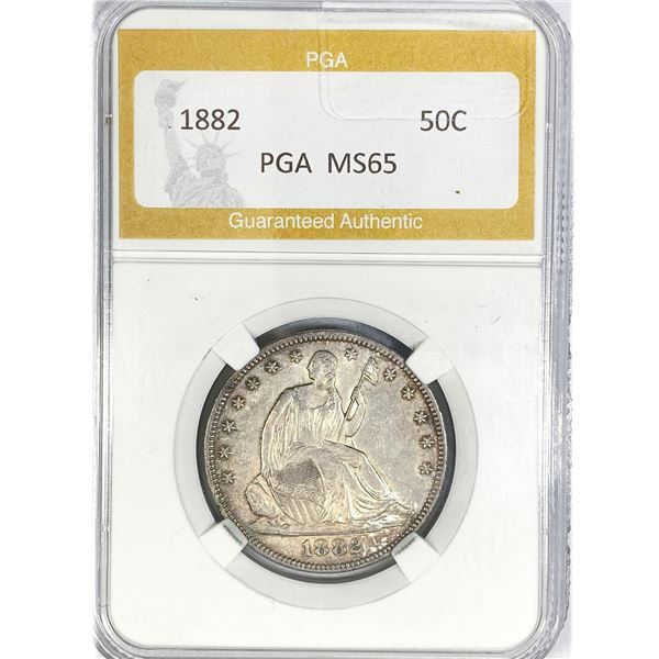 1882 Seated Liberty Half Dollar PGA MS65