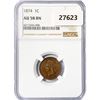 Image 1 : 1874 Indian Head Cent NGC AU58 BN