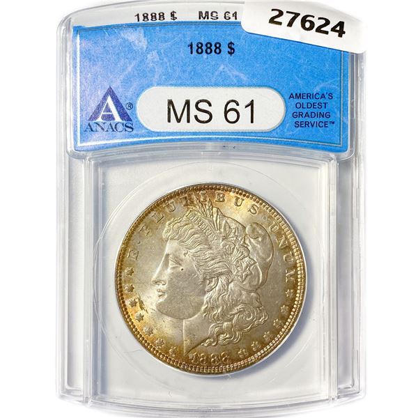 1888 Morgan Silver Dollar ANACS MS61