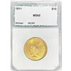 1911 $10 Gold Eagle PCI MS65
