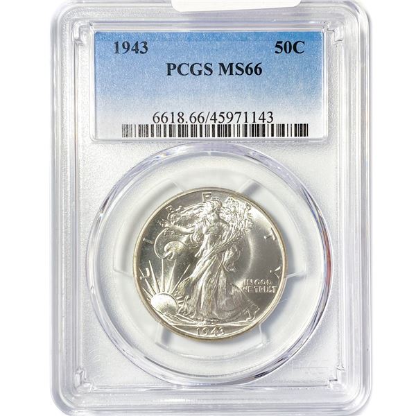 1943 Walking Liberty Half Dollar PCGS MS66