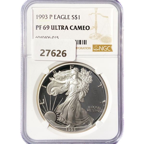 1993 American Silver Eagle NGC PF69 UC