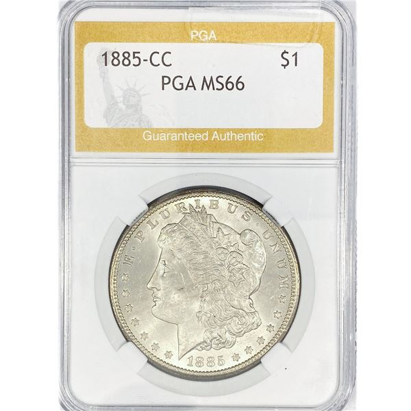 1885-CC Morgan Silver Dollar PGA MS66