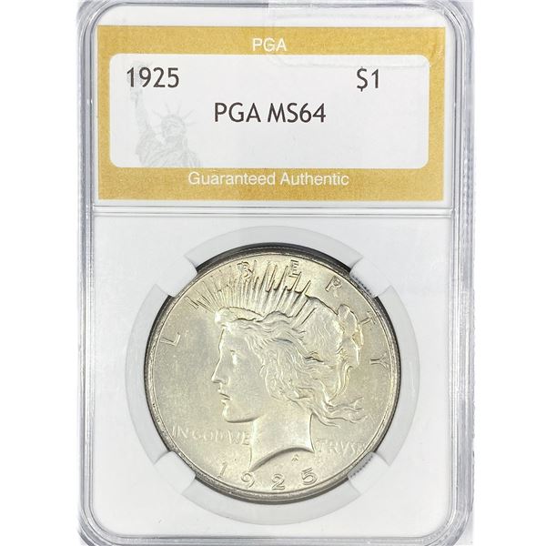 1925 Silver Peace Dollar PGA MS64