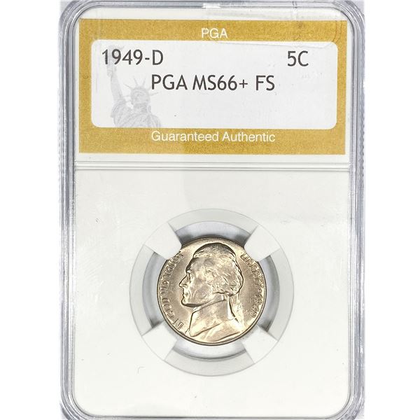 1949-D Jefferson Nickel PGA MS66+ FS