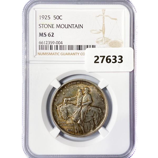 1925 Stone Mountain Half Dollar NGC MS62