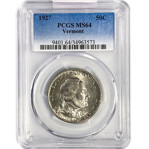 1927 Vermont Half Dollar PCGS MS64