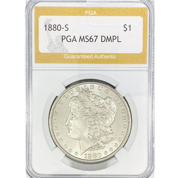 1880-S Morgan Silver Dollar PGA MS67 DMPL