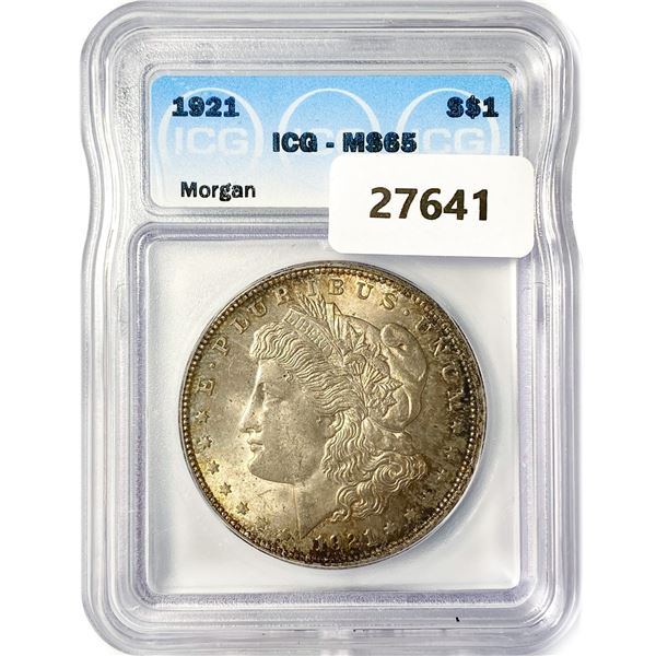 1921 Morgan Silver Dollar ICG MS65