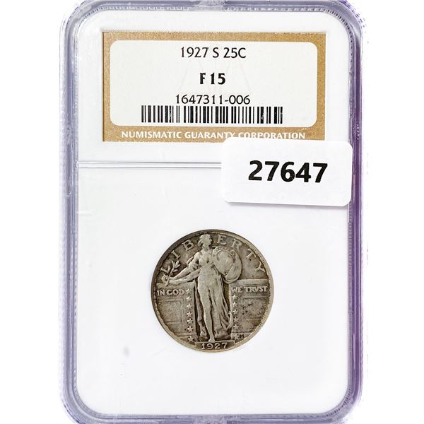 1927-S Standing Liberty Quarter NGC F15