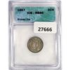 Image 1 : 1867 Nickel Three Cent ICG MS60