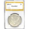 Image 1 : 1890-O Morgan Silver Dollar PGA MS63